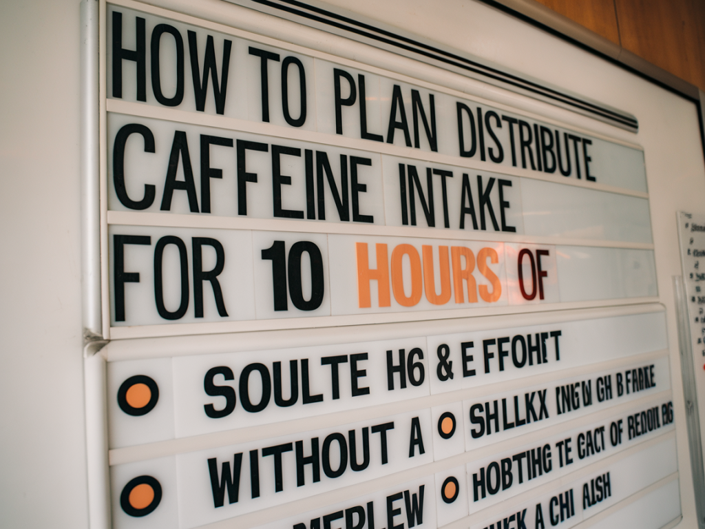 Comment planifier et répartir l'apport en caféine pour tenir 10 heures d'effort sans crash